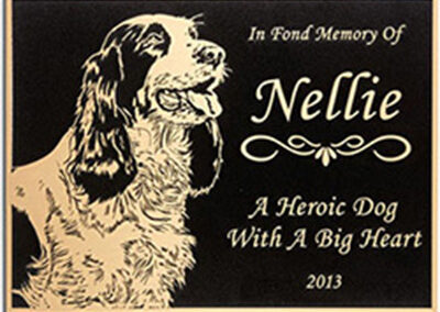 Cast memorial pet plaque